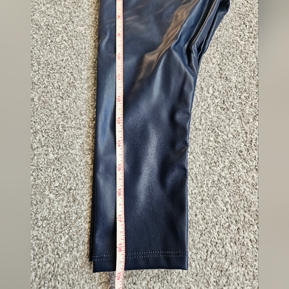 Crewcuts Girls Faux Leather Leggings, 3, Navy Blue - Picture 5 of 7